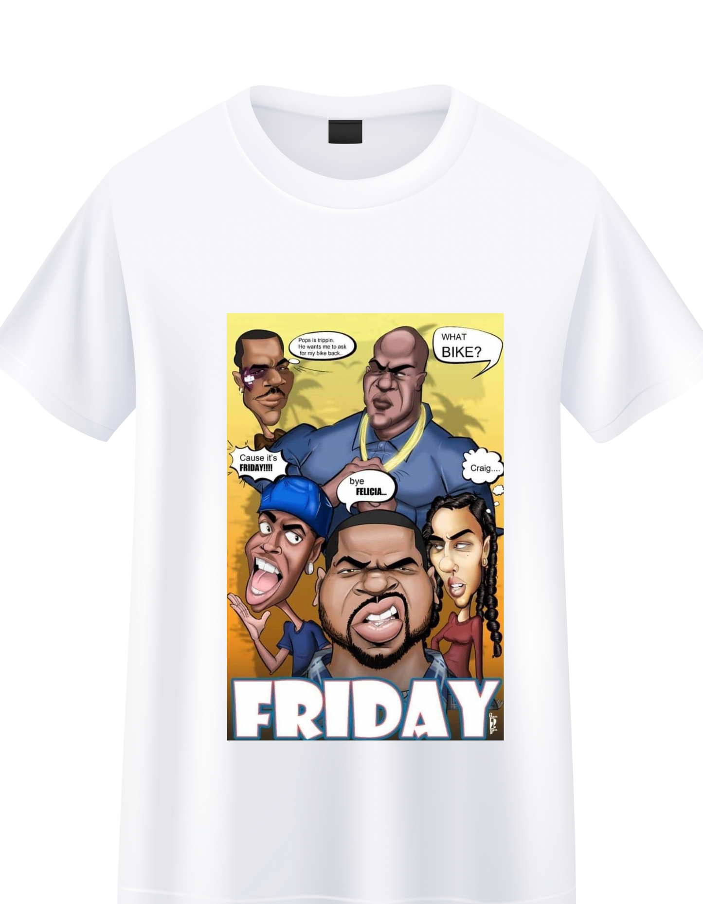 Men’s Friday Comedy graphic shirt Soft, Breathable, Casual Round Neck T-Shirt