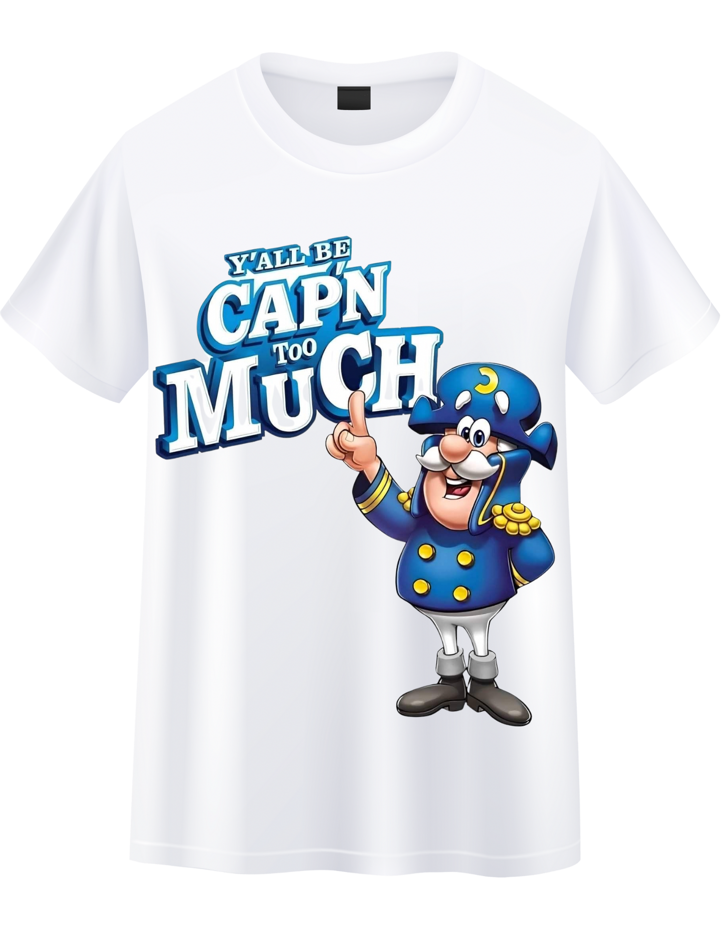 100% Cotton Unisex T-Shirt - Soft, Breathable, Comfortable, Shirt Mi Sangre Capn 2 much graphic shirt