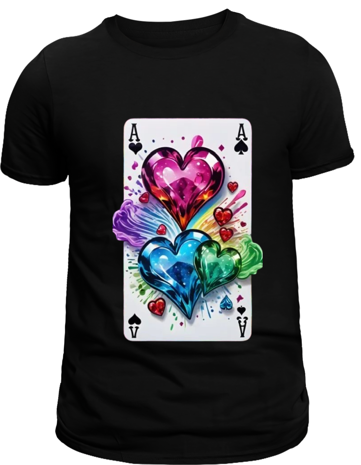 Gifts Graphic Tees Fun Graphic Print T-Shirt for ladies Ace Of Spade Graphic Shirt