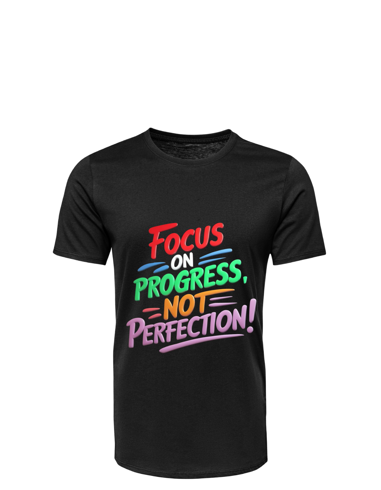 Focus On Progress Not Perfection Graphic Teeshirt 100%cotton unisex