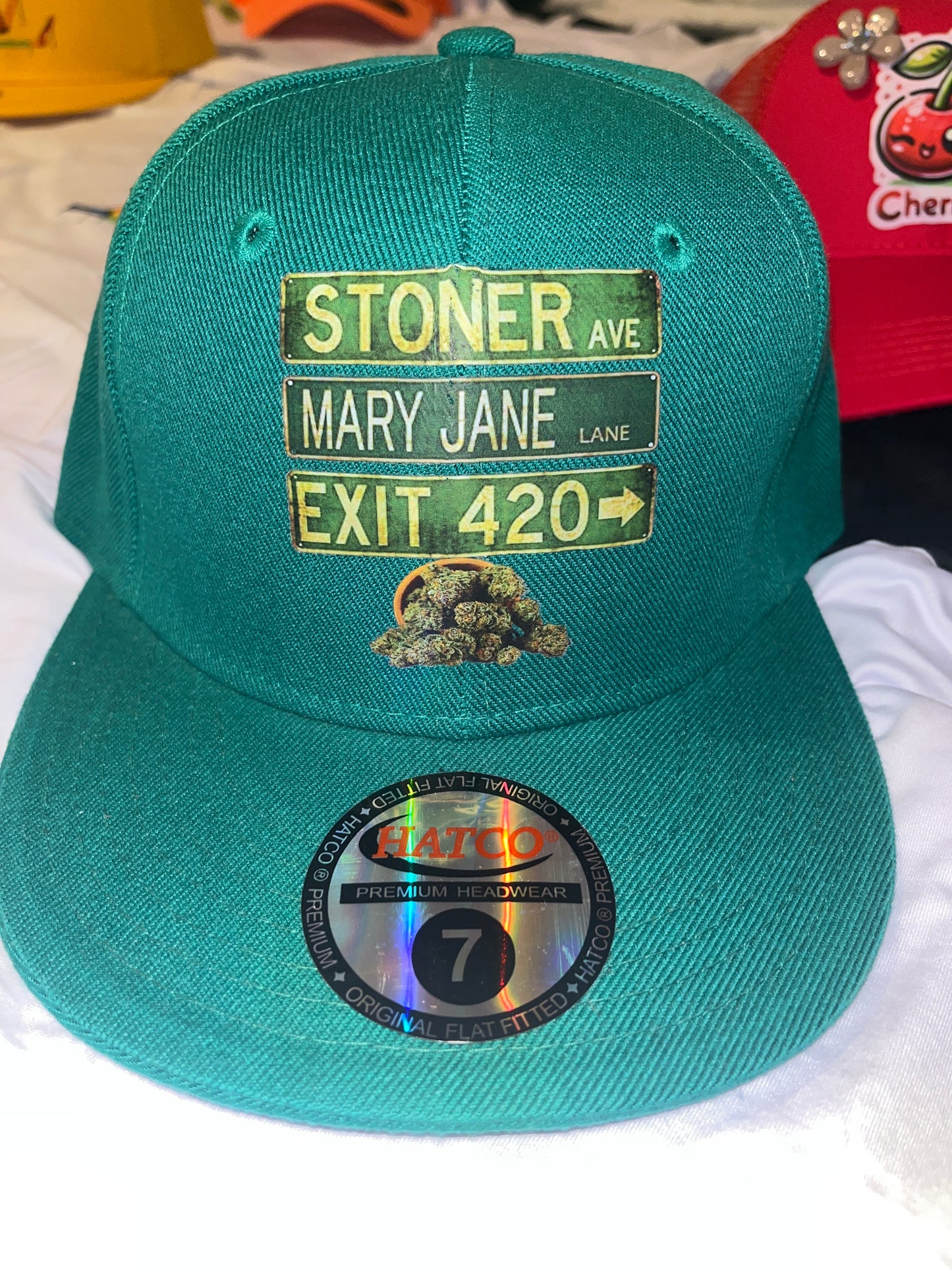 420 graphic hat Soft, Breathable, Casual Round fitted hat For All Seasons|Mi Sangre Boutique