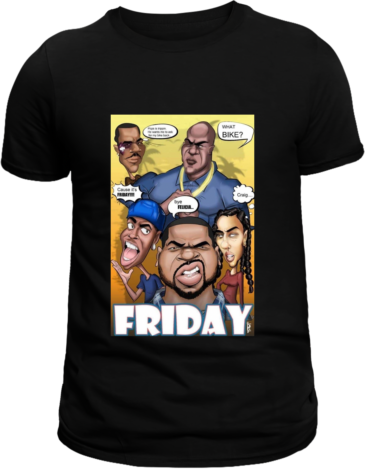 Men’s Friday Comedy graphic shirt Soft, Breathable, Casual Round Neck T-Shirt
