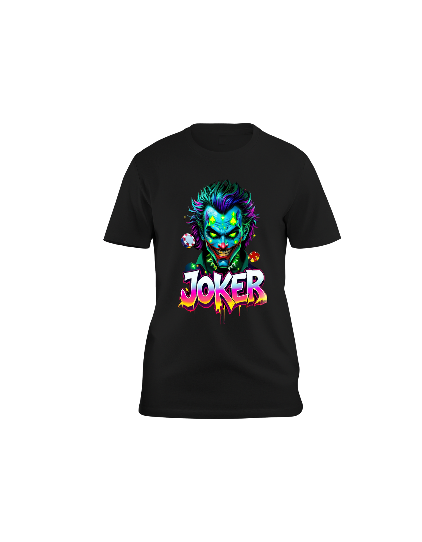 Graphic Tee, Soft, Breathable, Casual Round Neck T-Shirt For All Seasons JOKER Graphic