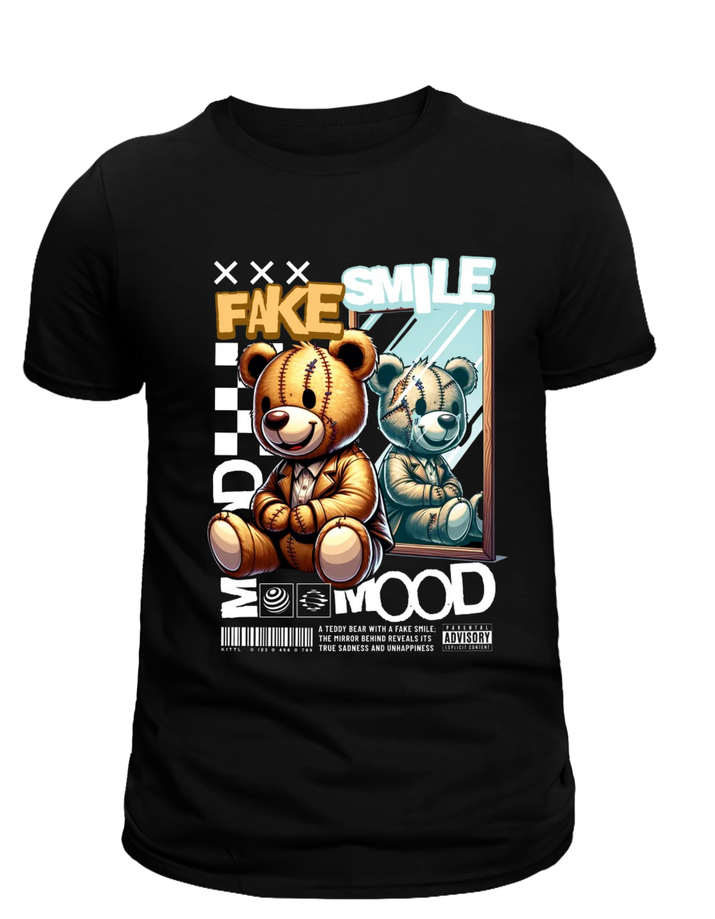 Fake Smile Mood Graphic Tee Shirt|Unisex Mi Sangre 🩸 Boutique