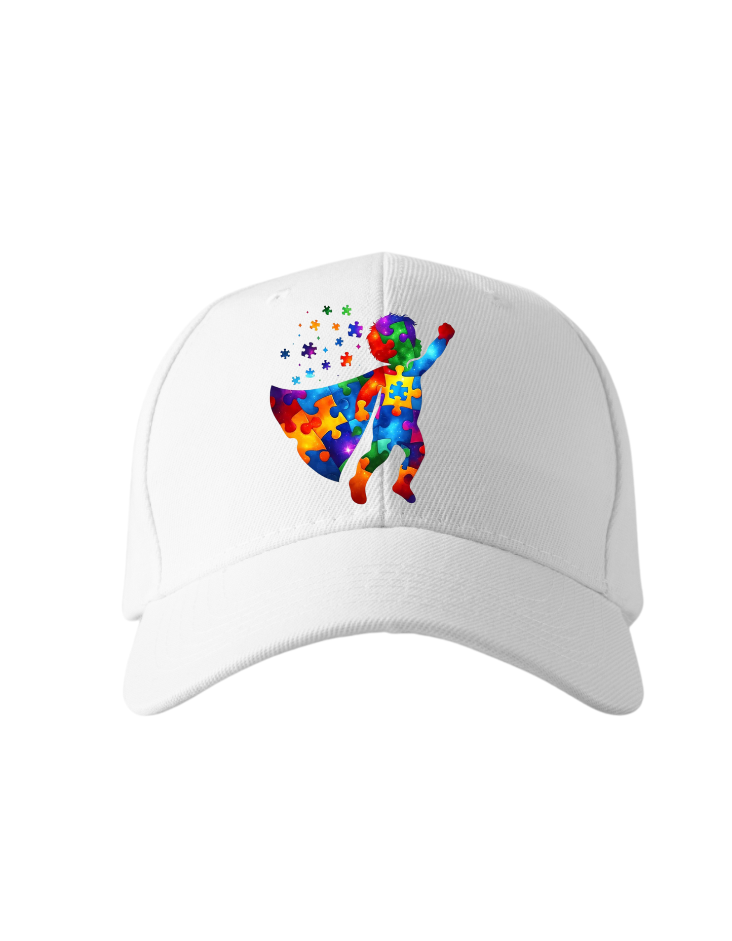Autism awareness hat superhero graphic puzzle 🧩 100%Cotton|Mi Sangre Boutique🧩💙