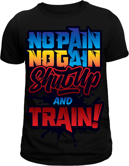 Men’s No pain No gain inspire graphic shirt Soft, Breathable, Casual Round Neck T-Shirt
