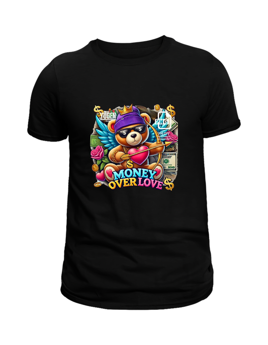 Ladies Money over love shirt Soft, Breathable, Casual Round Neck T-Shirt|Mi Sangre Boutique