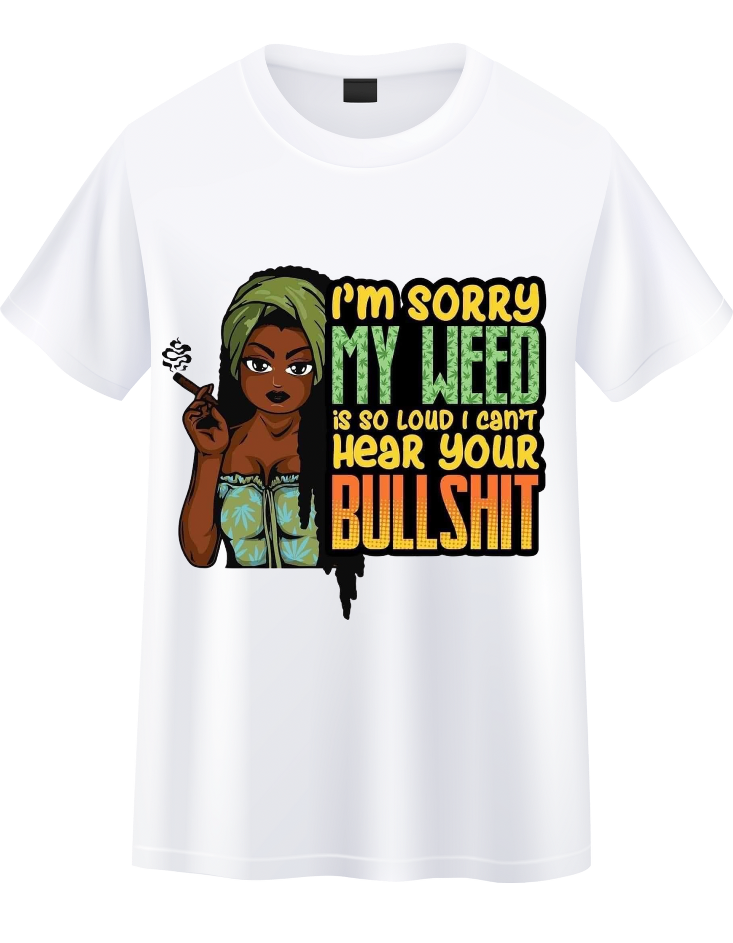 Graphic Tee, Soft, Breathable, Casual Round Neck T-Shirt For All Seasons get fried ignore the bullsht hahaha