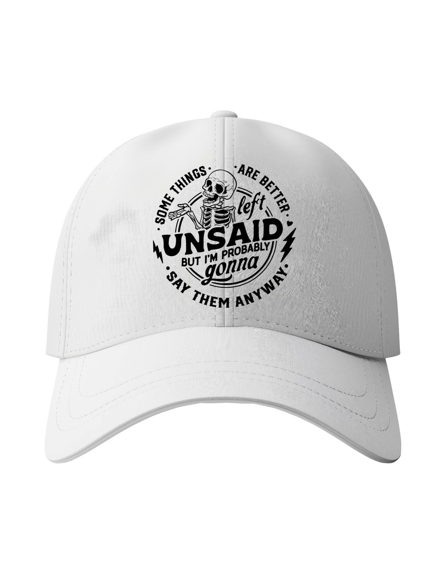Skeleton Meme Hat Soft, Casual baseball cap For All Seasons Fk it Graphic Hat