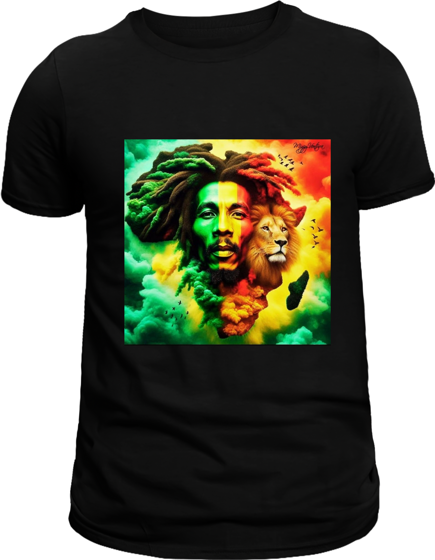 Mi Sangre Bob Marley graphic shirt