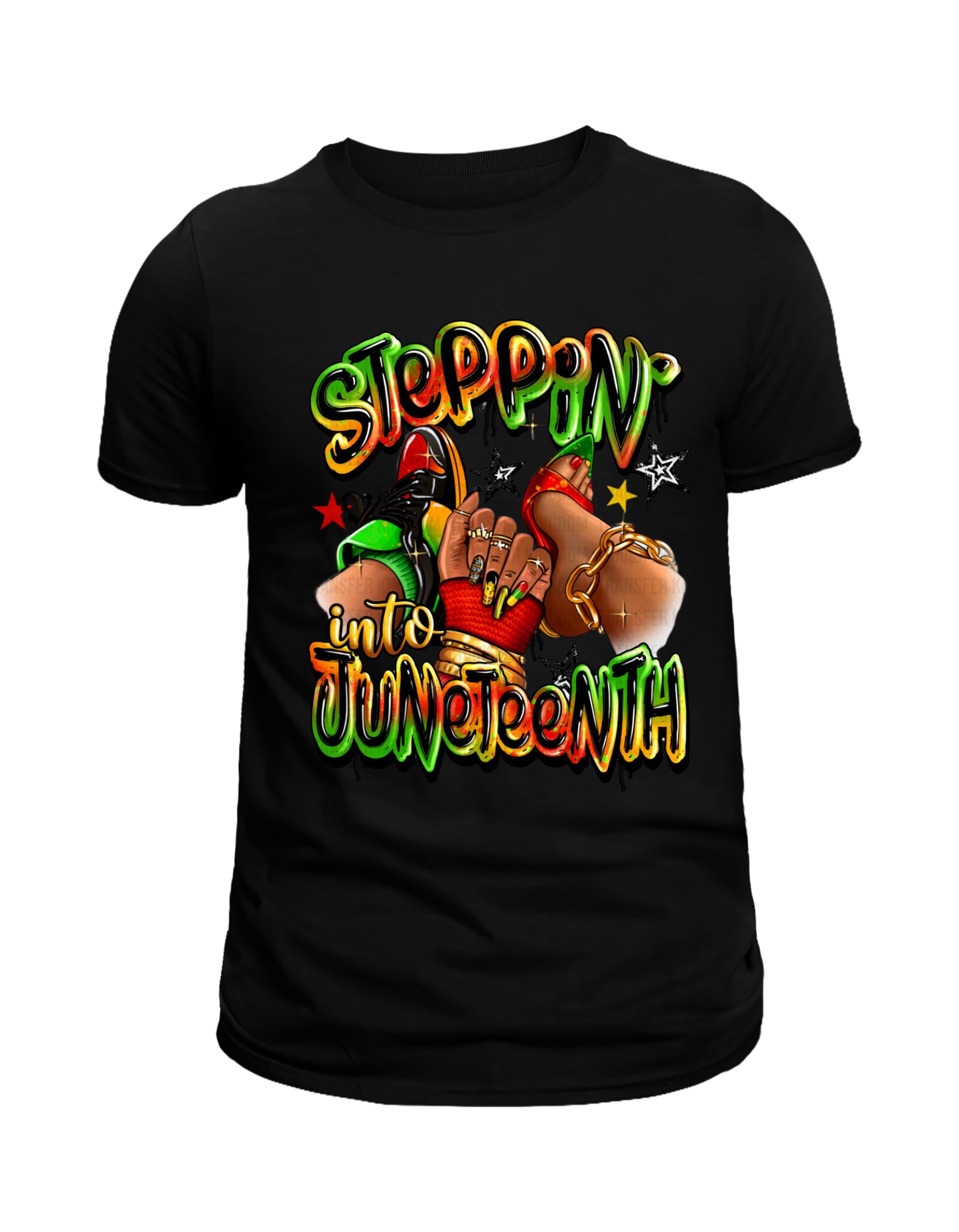 Ladies Steppin into Juneteenth Graphic shirtMi Sangre boutique