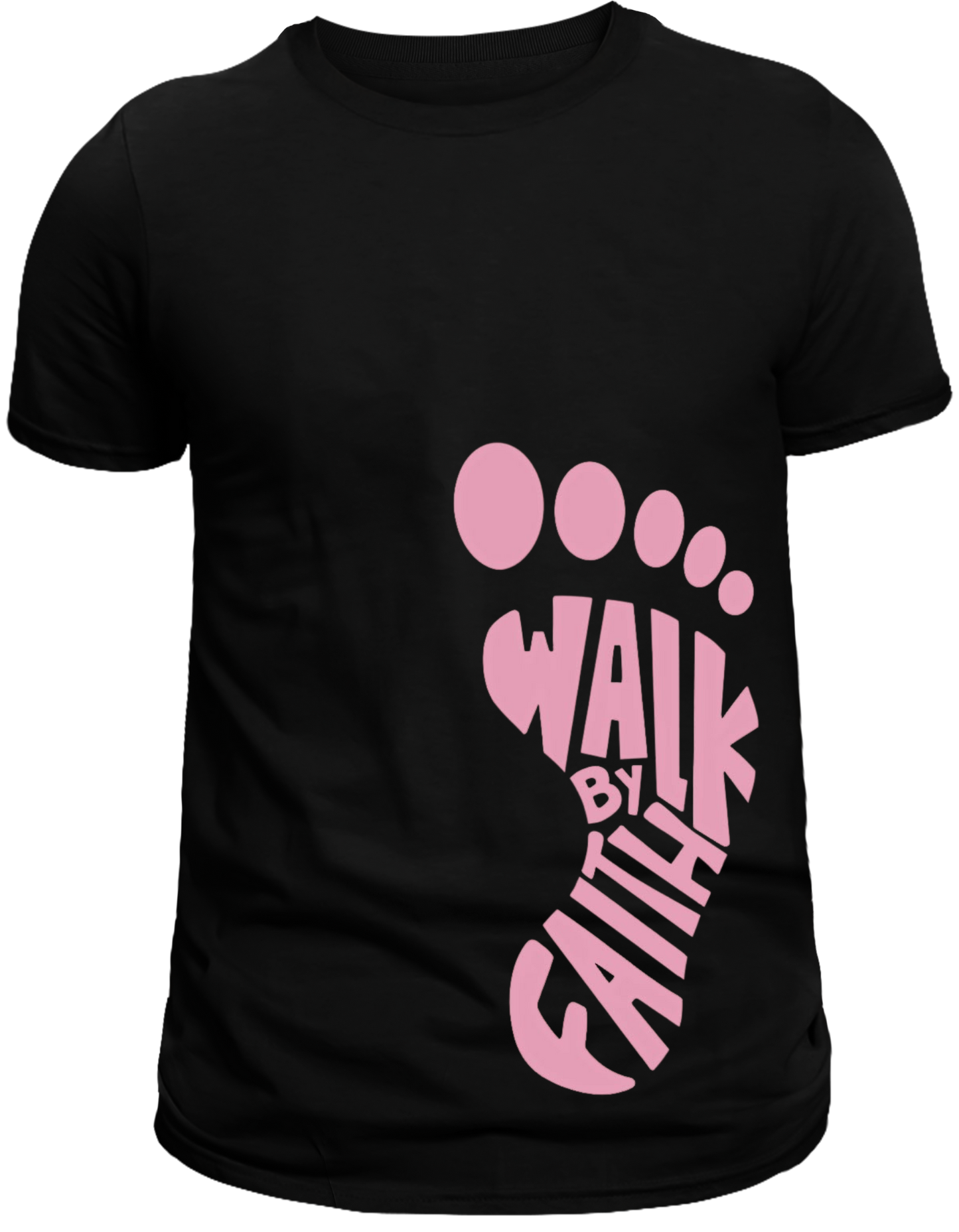 Ladies Walk By Faith graphic Soft, Breathable, Casual Round Neck, T-Shirt|Mi Sangre Boutique