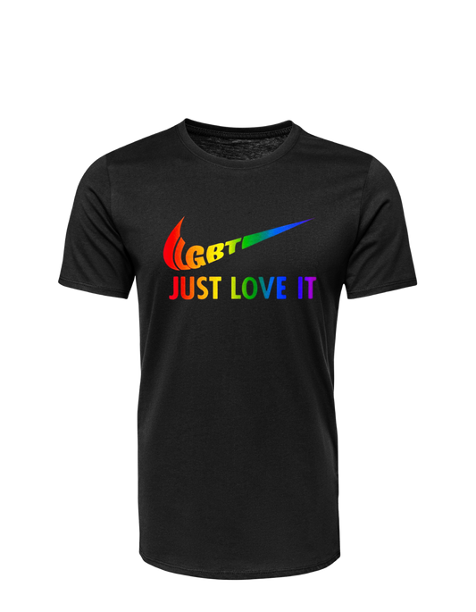 Just Love It Pride Graphic tee shirt